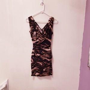 Animal Print Mini Dress - Small